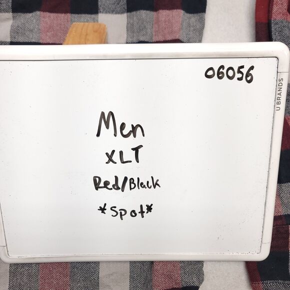 Jachs Gingham Casual Flannel Button Up Shirt Mens Size XLT Red Black White - Picture 9 of 11